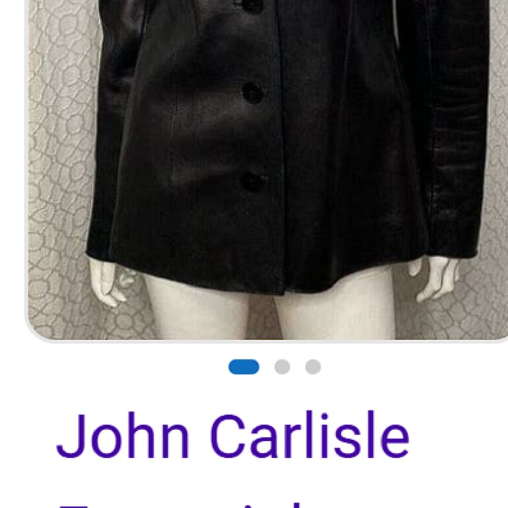 Leather Jacket, John Carlisle Essentials, Fitted … - image 5